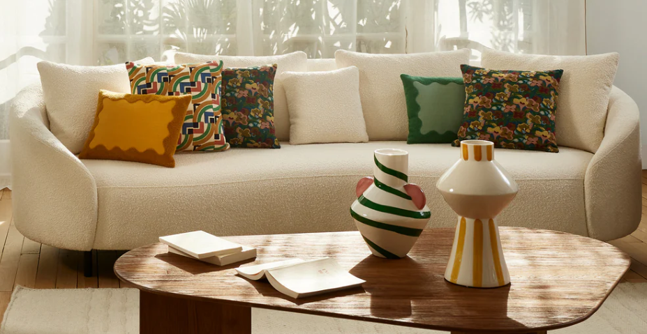 Canap2 Julika écru bouclé