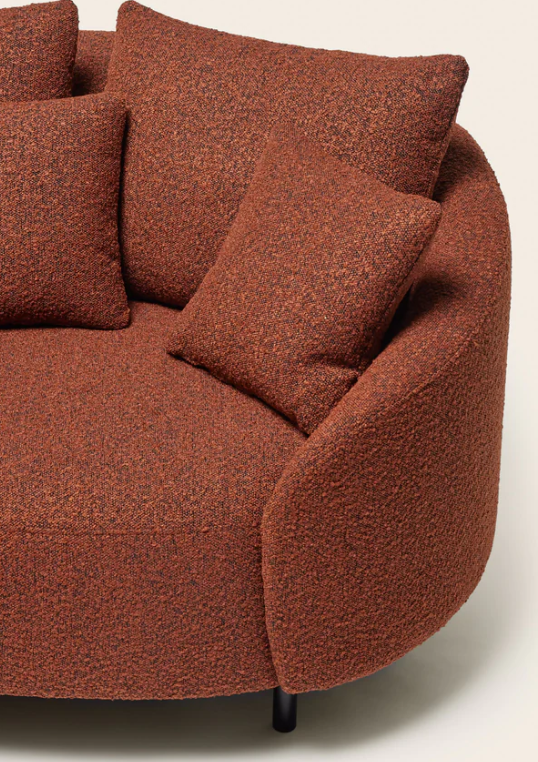 Canapé Julika orange brulée bouclé