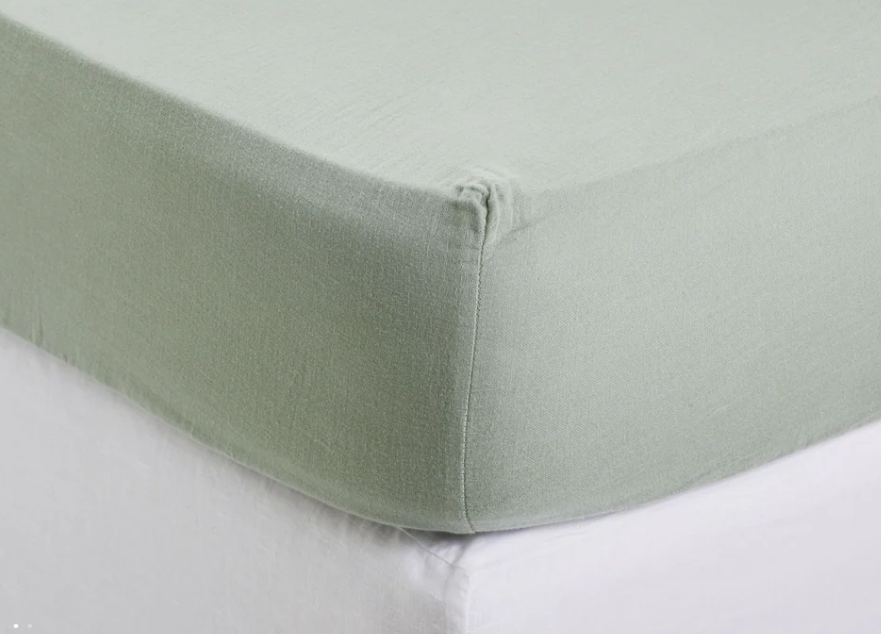 Drap housse Lou sauge