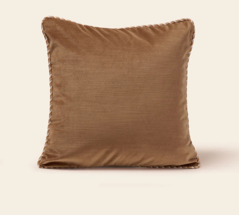 Housse de coussin Dalila marron camel