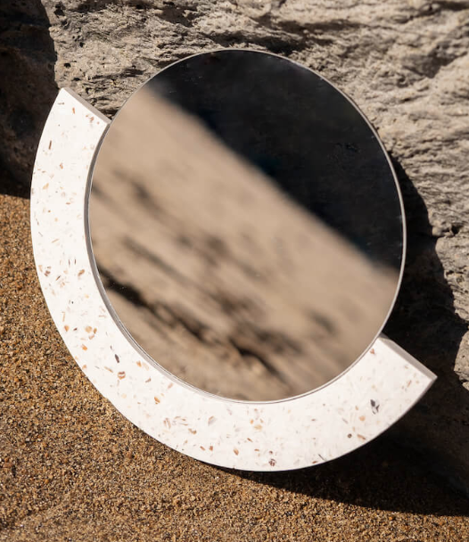 Miroir Demi-lune Loar blanc