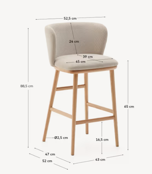 Tabouret Ciselia Beige 3