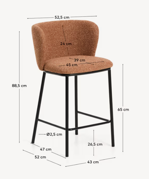 Tabouret Ciselia Terracotta 3