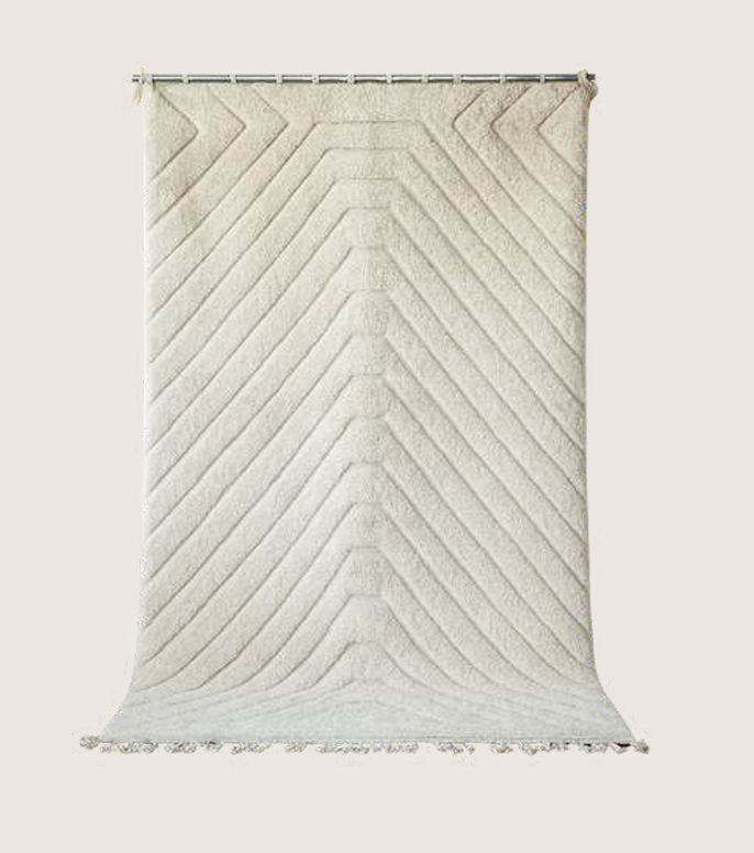Tapis Mrirt Blanc cassé